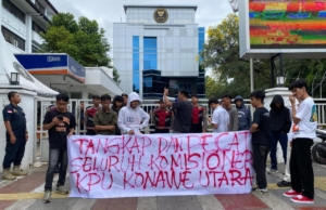 Geruduk Kantor DKPP RI, Lidik Sultra Ungkap Skandal 1,6 M di KPU Konut