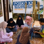 Mahasiswa KKN UIN Kendari Angkatan 2026 Manfaatkan Daun Kelapa Jadi Sapu lidi 