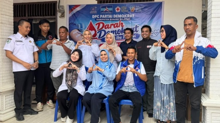 Semarak HUT ke-25, Demokrat Konsel Gelar Aksi Donor Darah Bertajuk "Darah Demokrat Untuk Ibu Pertiwi"